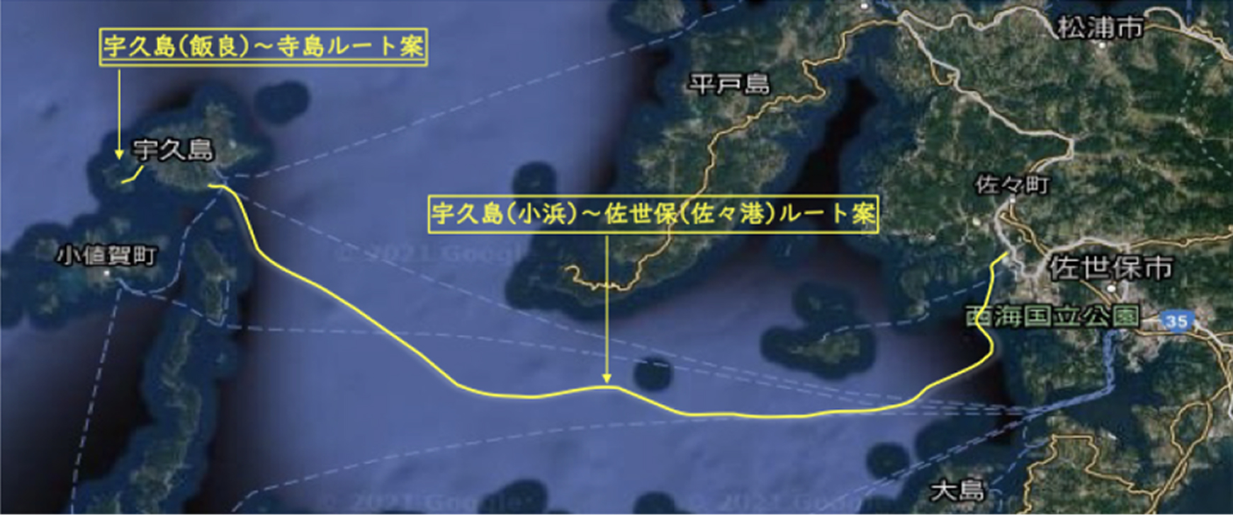 海底ケーブルルート